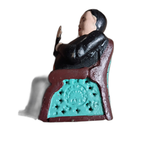 Tammany Cast Iron Mechanical Banker in Chair Coin Bank - Picture 6 of 7